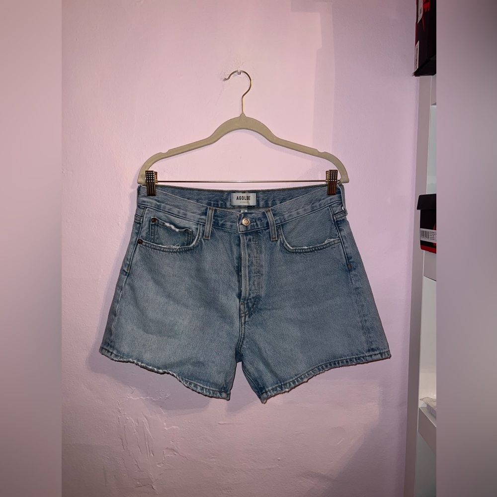 AGOLDE PREMIUM DENIM PARKER LONG SHORTS